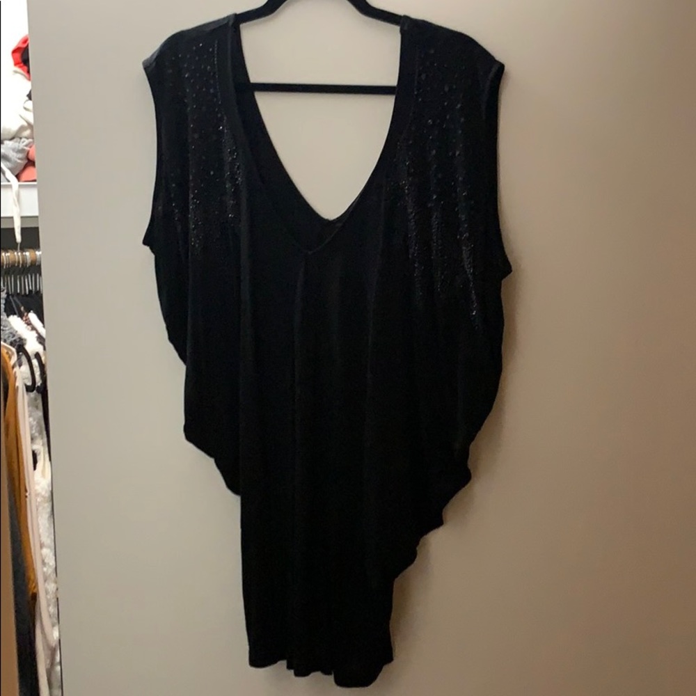 Black sequin/beaded dress top